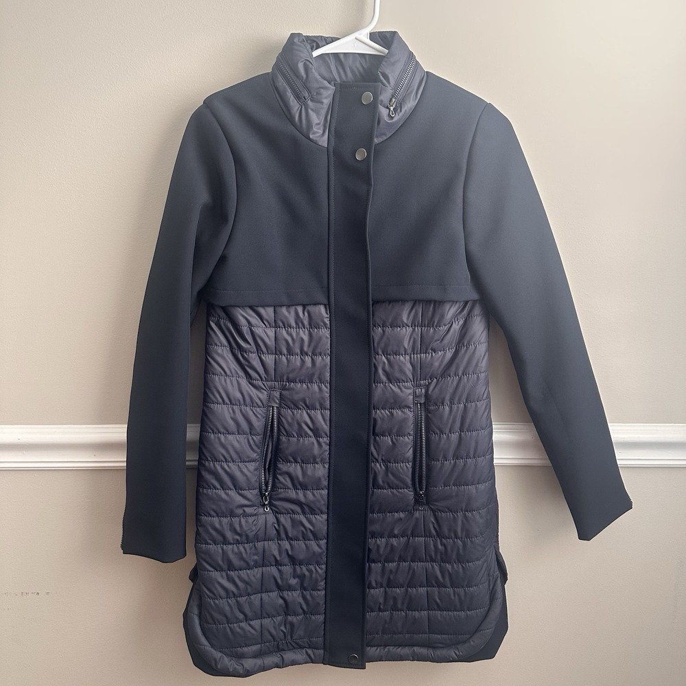 CM 1969 Ciao Milano Womens Puffer Hybrid Jacket S Blue Hood Water Proof